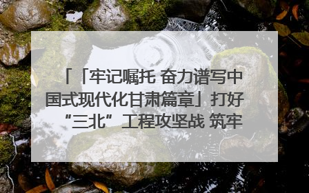 「牢记嘱托 奋力谱写中国式现代化甘肃篇章」打好“三北”工程攻坚战 筑牢国家西部生态安全屏障