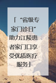 “省级专家门诊日”助力江陵患者家门口享受优质医疗服务