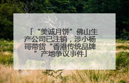 “美诚月饼”佛山生产公司已注销，涉小杨哥带货“香港传统品牌”产地争议事件