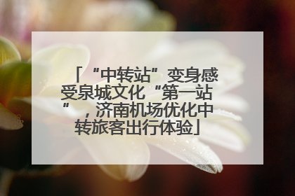 “中转站”变身感受泉城文化“第一站”，济南机场优化中转旅客出行体验