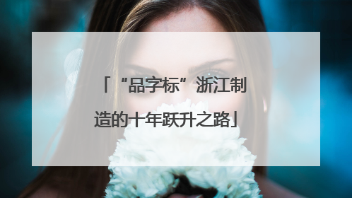 “品字标”浙江制造的十年跃升之路