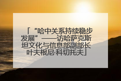 “哈中关系持续稳步发展”——访哈萨克斯坦文化与信息部副部长叶夫根尼·科切托夫