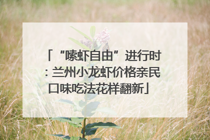 “嗦虾自由”进行时：兰州小龙虾价格亲民口味吃法花样翻新