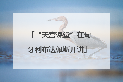 “天宫课堂”在匈牙利布达佩斯开讲