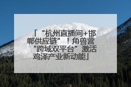 “杭州直播间+邯郸供应链”！角兽营“跨域双平台”激活鸡泽产业新动能