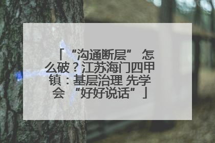 “沟通断层” 怎么破？江苏海门四甲镇：基层治理 先学会 “好好说话”