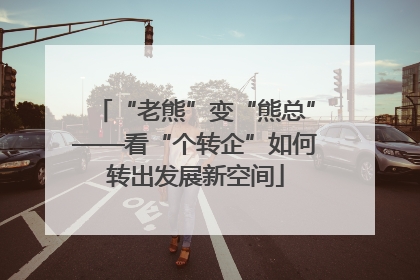 “老熊”变“熊总”——看“个转企”如何转出发展新空间