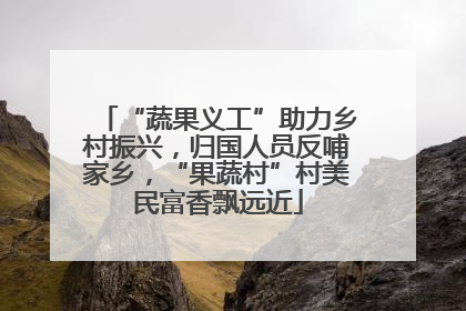 “蔬果义工”助力乡村振兴，归国人员反哺家乡，“果蔬村”村美民富香飘远近