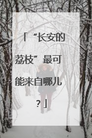 “长安的荔枝”最可能来自哪儿？