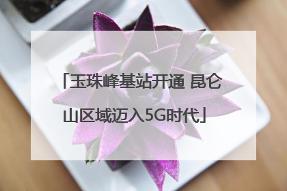 玉珠峰基站开通 昆仑山区域迈入5G时代