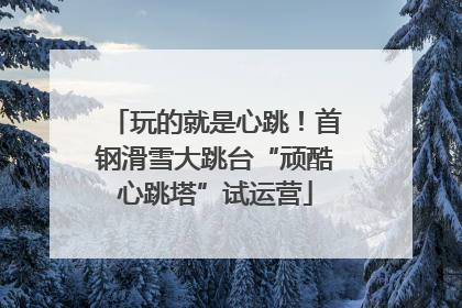 玩的就是心跳！首钢滑雪大跳台“顽酷心跳塔”试运营