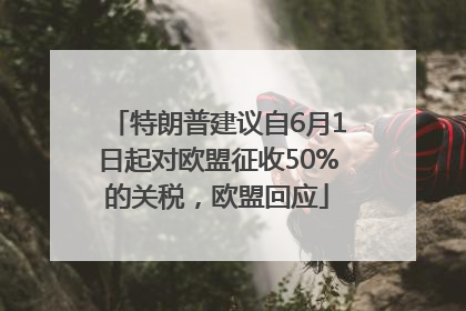 特朗普建议自6月1日起对欧盟征收50%的关税，欧盟回应