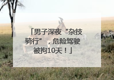 男子深夜“杂技骑行”，危险驾驶被拘10天！