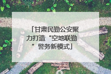 甘肃民勤公安聚力打造“空地联勤”警务新模式