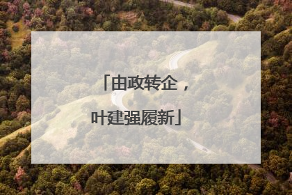 由政转企，叶建强履新