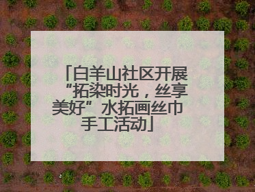 白羊山社区开展“拓染时光，丝享美好”水拓画丝巾手工活动