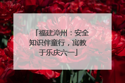 福建漳州：安全知识伴童行，寓教于乐庆六一