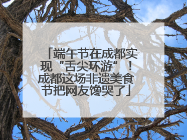 端午节在成都实现“舌尖环游”！成都这场非遗美食节把网友馋哭了