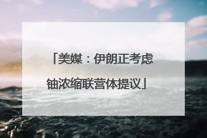 美媒：伊朗正考虑铀浓缩联营体提议