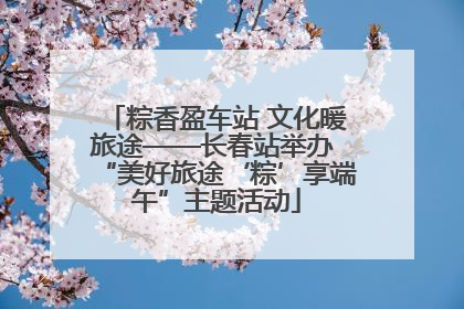 粽香盈车站 文化暖旅途——长春站举办 “美好旅途‘粽’享端午”主题活动