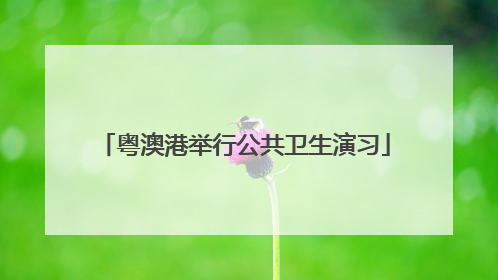 粤澳港举行公共卫生演习