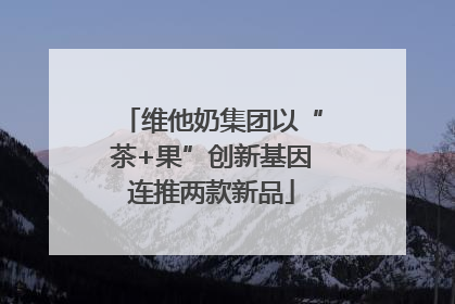 维他奶集团以“茶+果”创新基因连推两款新品