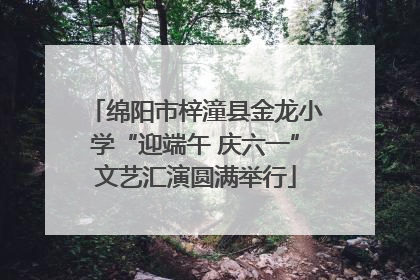 绵阳市梓潼县金龙小学“迎端午 庆六一”文艺汇演圆满举行