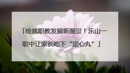 绘就职教发展新图景！乐山一职中让家长吃下“定心丸”