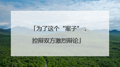 为了这个“案子”，控辩双方激烈辩论