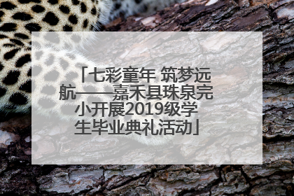 七彩童年 筑梦远航——嘉禾县珠泉完小开展2019级学生毕业典礼活动