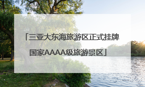 三亚大东海旅游区正式挂牌国家AAAA级旅游景区