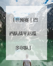 世预赛｜巴西队战平厄瓜多尔队