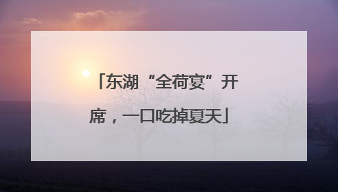 东湖“全荷宴”开席，一口吃掉夏天
