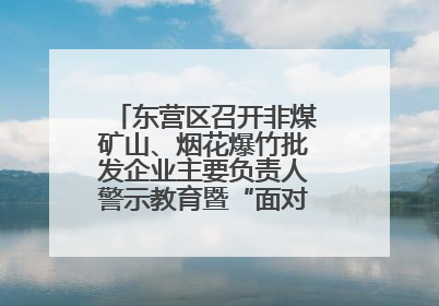 东营区召开非煤矿山、烟花爆竹批发企业主要负责人警示教育暨“面对面”谈话会议