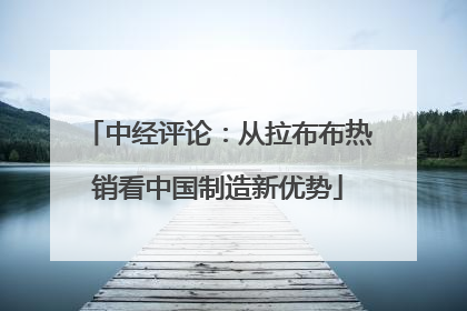 中经评论：从拉布布热销看中国制造新优势