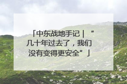 中东战地手记｜“几十年过去了，我们没有变得更安全”