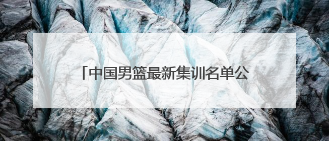 中国男篮最新集训名单公布，胡金秋、朱俊龙、程帅澎、余嘉豪再次入选