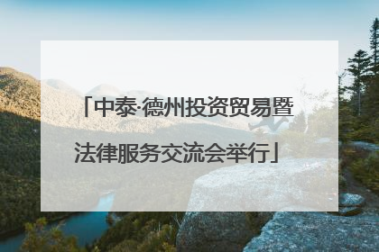中泰·德州投资贸易暨法律服务交流会举行