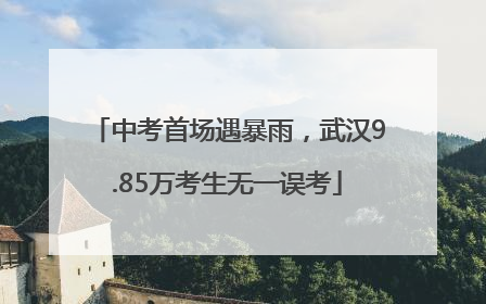 中考首场遇暴雨，武汉9.85万考生无一误考