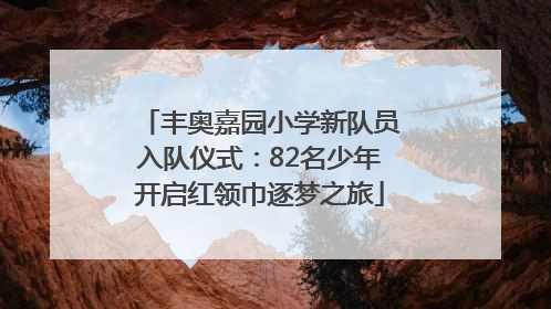 丰奥嘉园小学新队员入队仪式：82名少年开启红领巾逐梦之旅