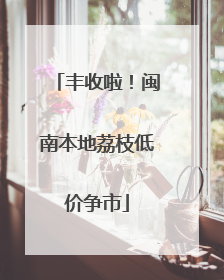 丰收啦！闽南本地荔枝低价争市