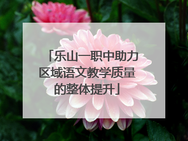 乐山一职中助力区域语文教学质量的整体提升