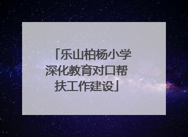 乐山柏杨小学深化教育对口帮扶工作建设