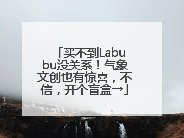 买不到Labubu没关系！气象文创也有惊喜，不信，开个盲盒→