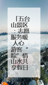 五台山景区：志愿服务暖人心 游客“粽”情山水共享假日美好