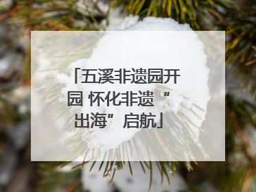 五溪非遗园开园 怀化非遗“出海”启航