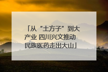 从“土方子”到大产业 四川兴文推动民族医药走出大山