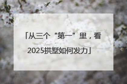 从三个“第一”里，看2025拱墅如何发力