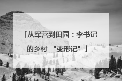 从军营到田园：李书记的乡村 “变形记”