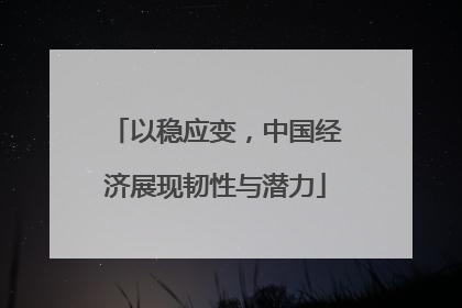 以稳应变，中国经济展现韧性与潜力